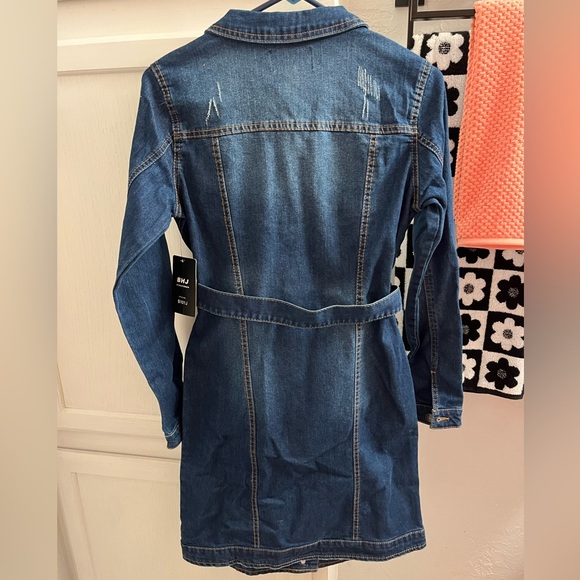 NWT BHJ Denim Button-Up Dress, Size Small - Picture 3 of 5